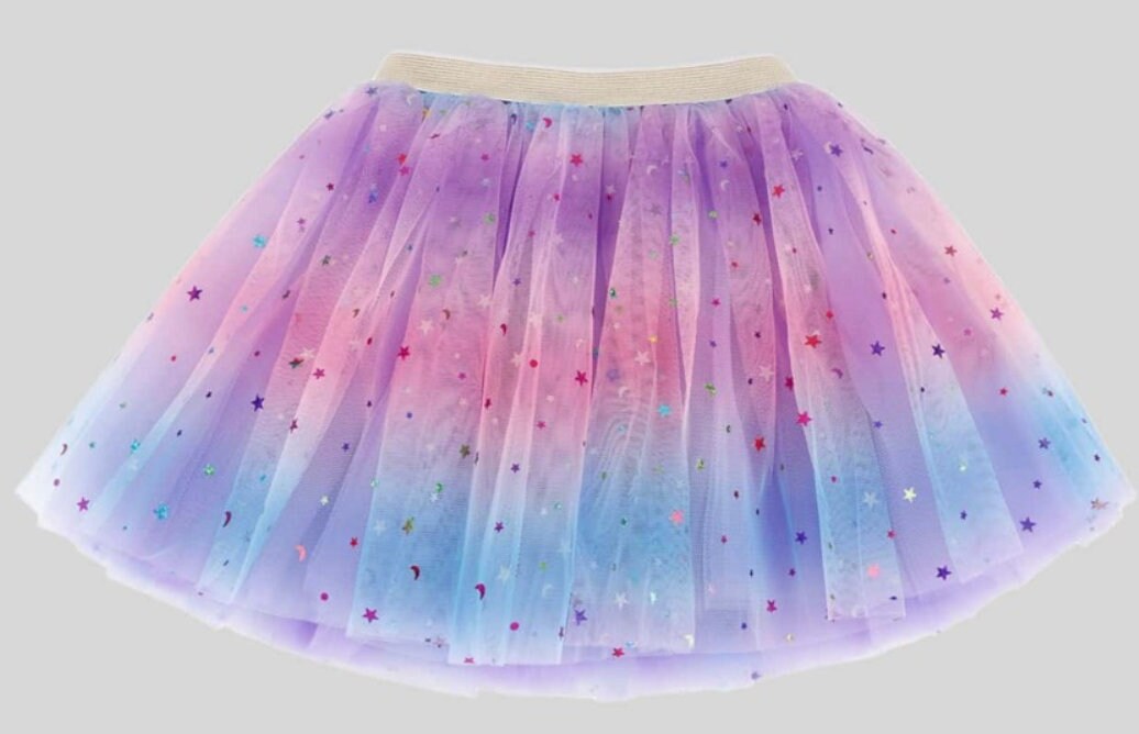 Toddler Girls PASTEL Ombre Sequin Mesh TUTU | Child Pastel RainbowOmbre Soft Tutu Dress | Adorable!