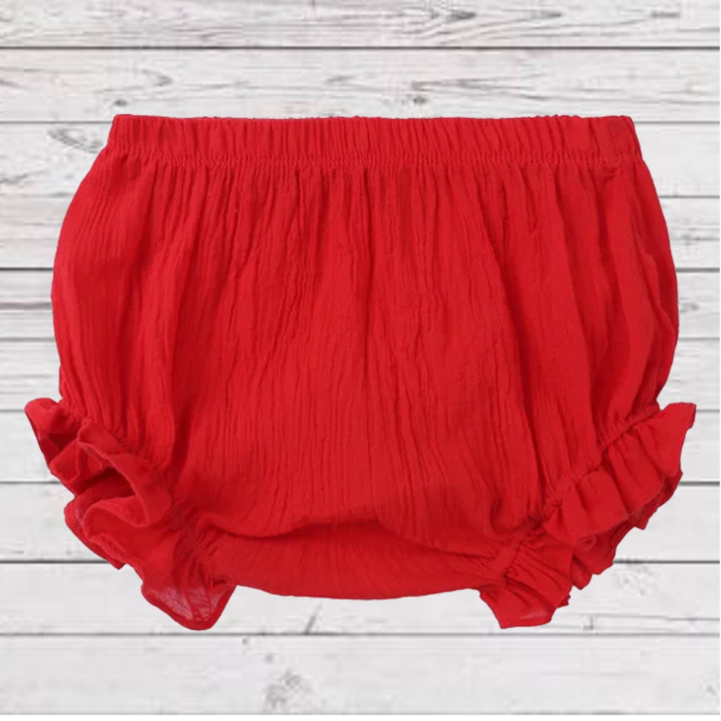 Baby Girls Red Gauze Bloomers | Red Very Soft Diaper Cover  | ADORABLE!