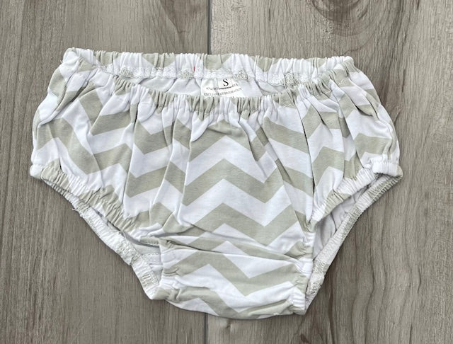 Baby Girls Gray Chevron Bloomers | Grey Boys Infant Toddler Cotton Diaper Cover| ADORABLE!