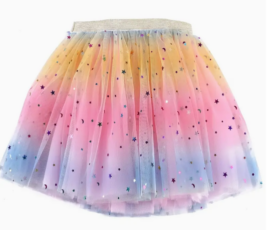 Girls Multi Color Pastel Rainbow Tutu | Pastel Multi Color Toddler Tutu | CLEARANCE