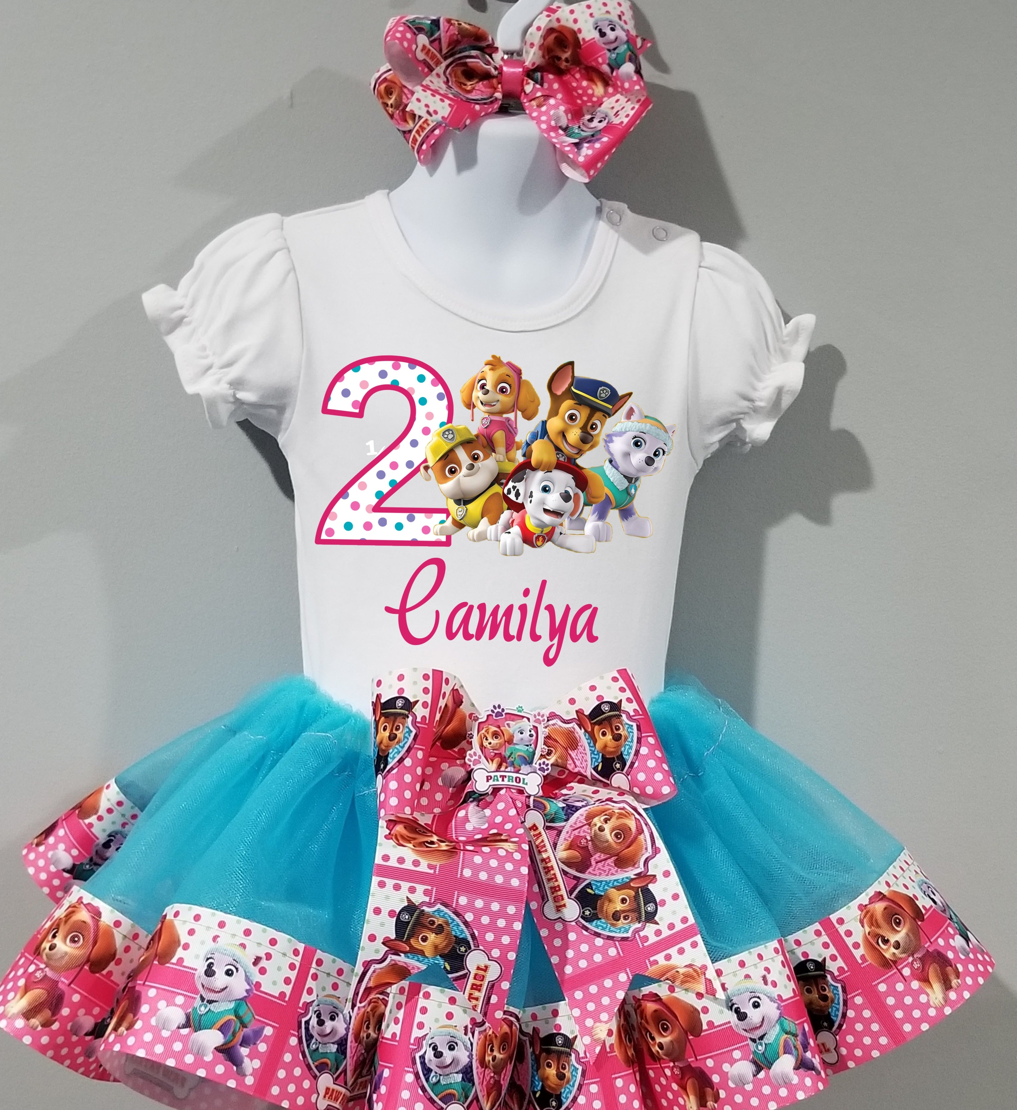 Paw patrol tutu outfit hotsell