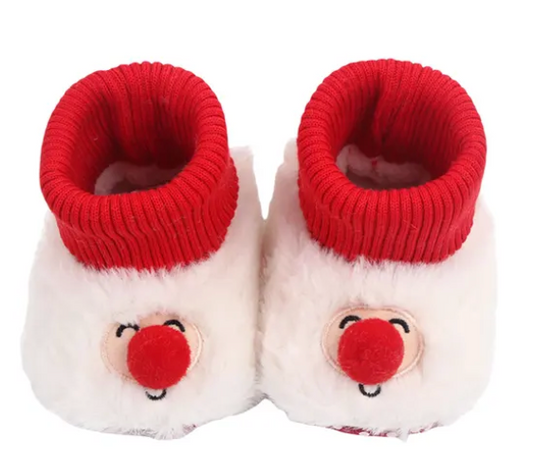 Baby Toddler Santa Claus Slippers | Red & White Santa Christmas Slippers | ADORABLE!