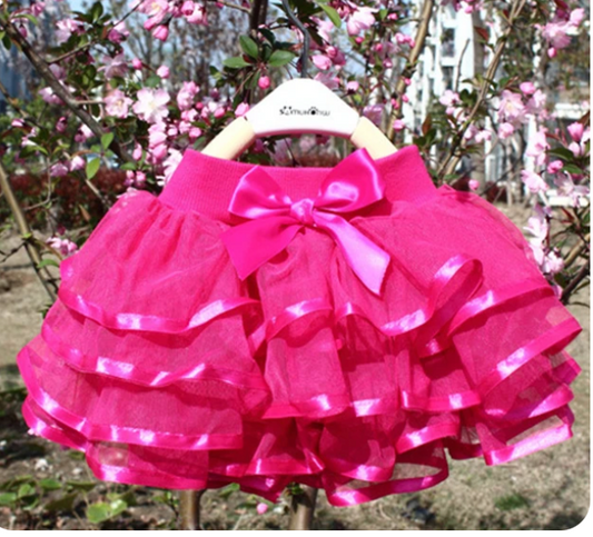 Girls Baby FUSCHIA PINK Layered Tutu | Girls Toddler HOT PINK Tutu | ADORABLE!