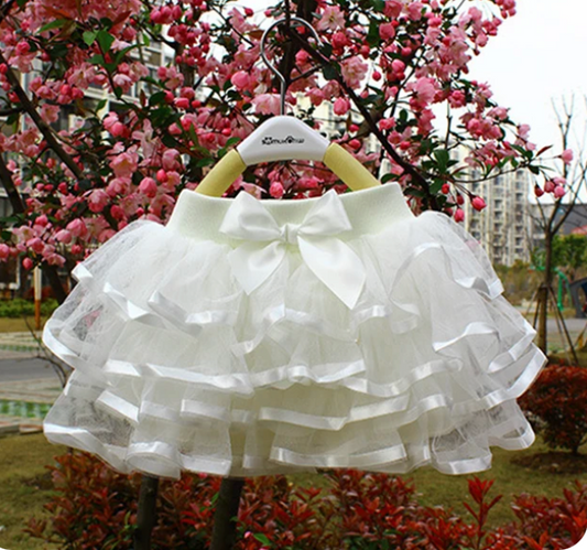 Girls Baby WHITE Layered Tutu | Girls Toddler WHITE Tutu | ADORABLE!