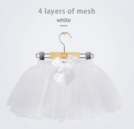 Girls WHITE Layered Tutu | Girls Toddler WHITE DANCE Tutu | Great for Over Dance Leotard (Copy)