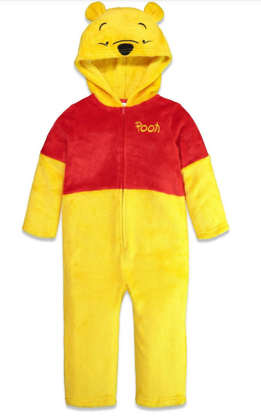 Baby Toddler Halloween WINNIE THE POOH Costume | Hooded Long Sleeve Soft Halloween Costume One Piece POOH BEAR | ADORABLE!