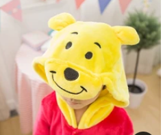 Baby Toddler Halloween WINNIE THE POOH Costume | Hooded Long Sleeve Soft Halloween Costume One Piece POOH BEAR | ADORABLE!