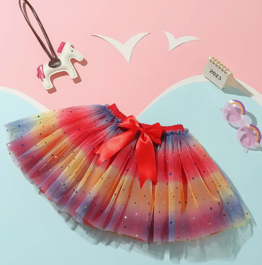 Girls Multi Color Rainbow Tutu | Primary Color Toddler Tutu | CLEARANCE