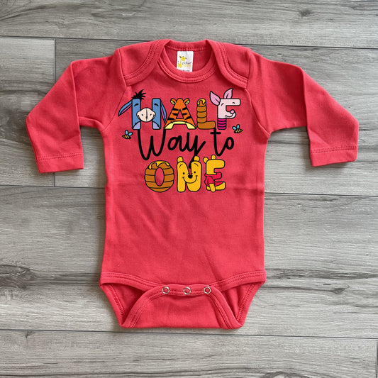 Baby Toddler Girls WINNIE THE POOH Birthday Onesie | Winnie the Pooh Red Long Sleeve Birthday Onesie | $10 SALE!