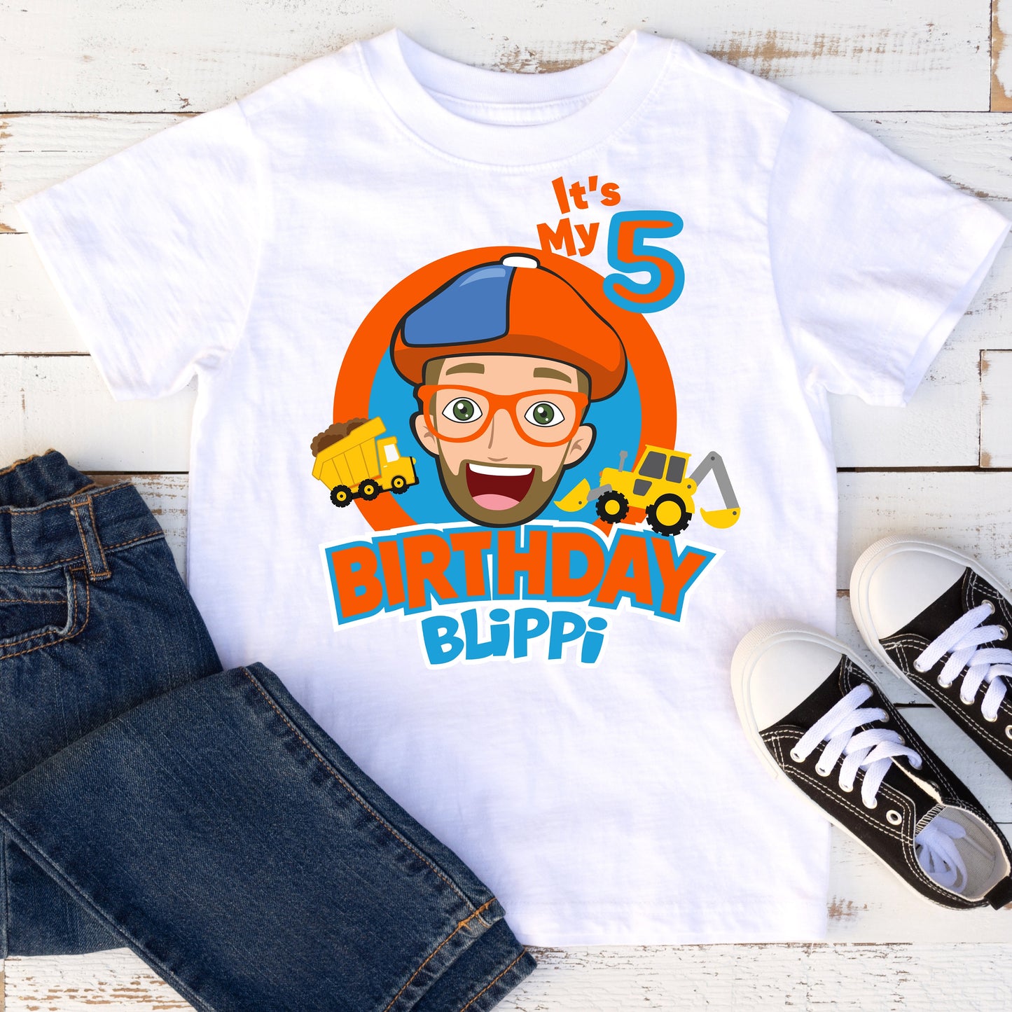Baby Toddler Boys BLIPPI Birthday Tshirt | BLIPPI White Birthday Shirt | Adorable!