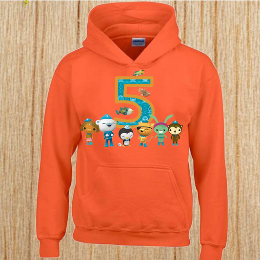 Baby Toddler Boys OCTONAUTS Birthday Orange Sweatshirt | TWEAK KWAZII Captain Barnacles White Birthday Shirt | Adorable!