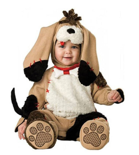 Baby Toddler Halloween PUPPY DOG One piece Costume | Hooded Long Sleeve PUPPY Dog Halloween Costume | Adorable!